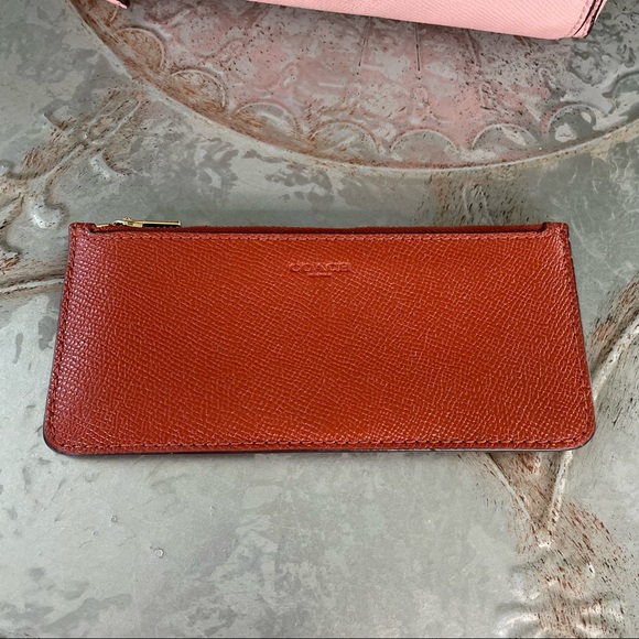 Coach Colorblock Multifunctional Wallet F25967 Blush/Terracotta $275 - Picture 6 of 15
